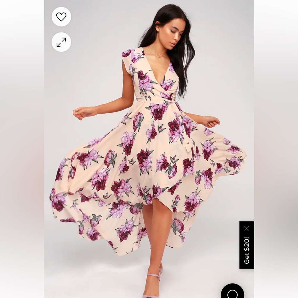 Lulus floral high low dress